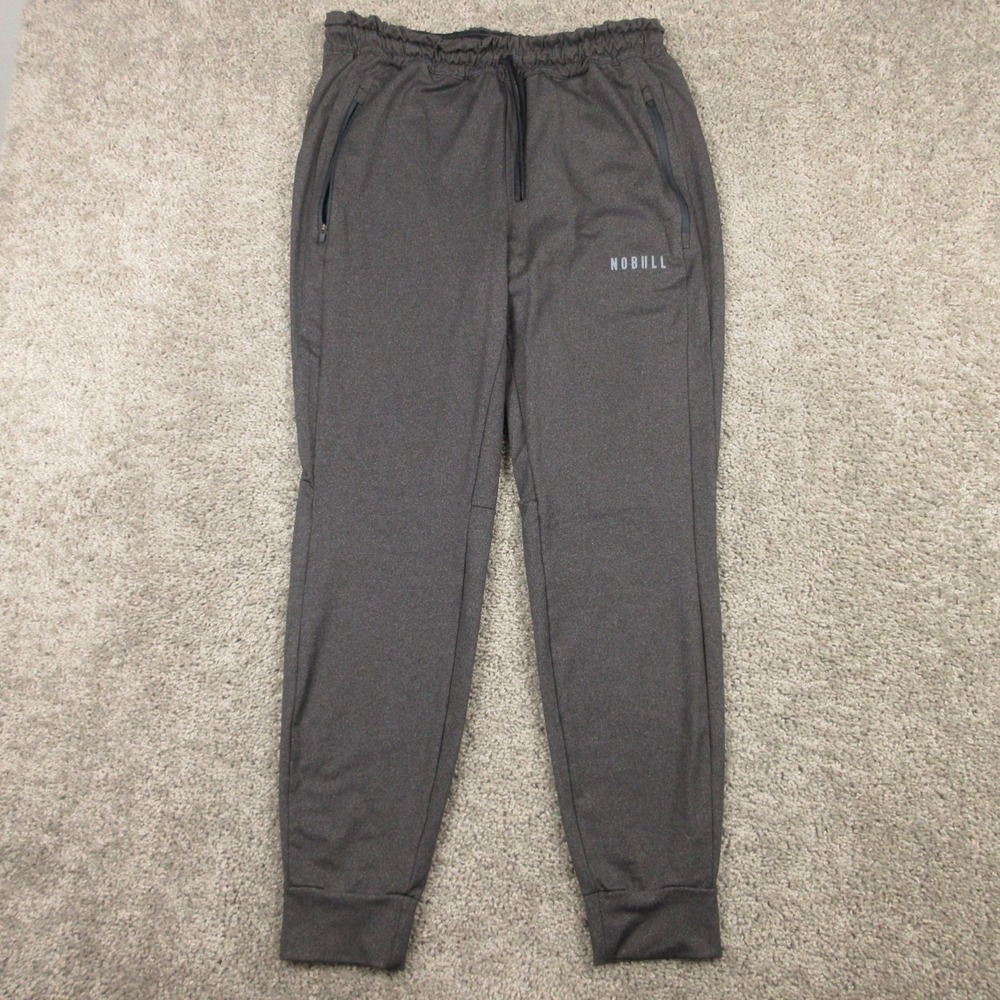 NOBULL Sweatpants Mens Large Gray Performance Joggers Gym Lifting Activewear Run